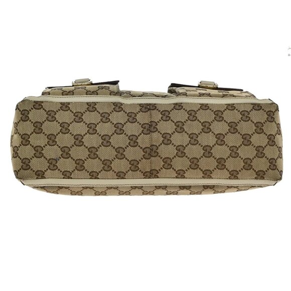 GUCCI Logo GG pattern Shoulder Tote Bag Canvas Leather Brown Beige Italy - Picture 6 of 16
